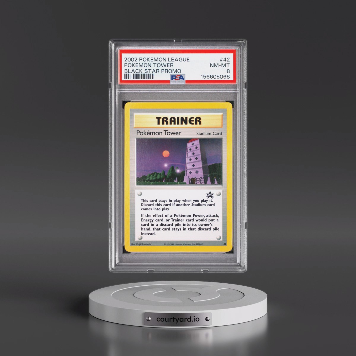 2002 Pokémon League Promo Black Star #42 Pokemon Tower (PSA 8 NM-MT)