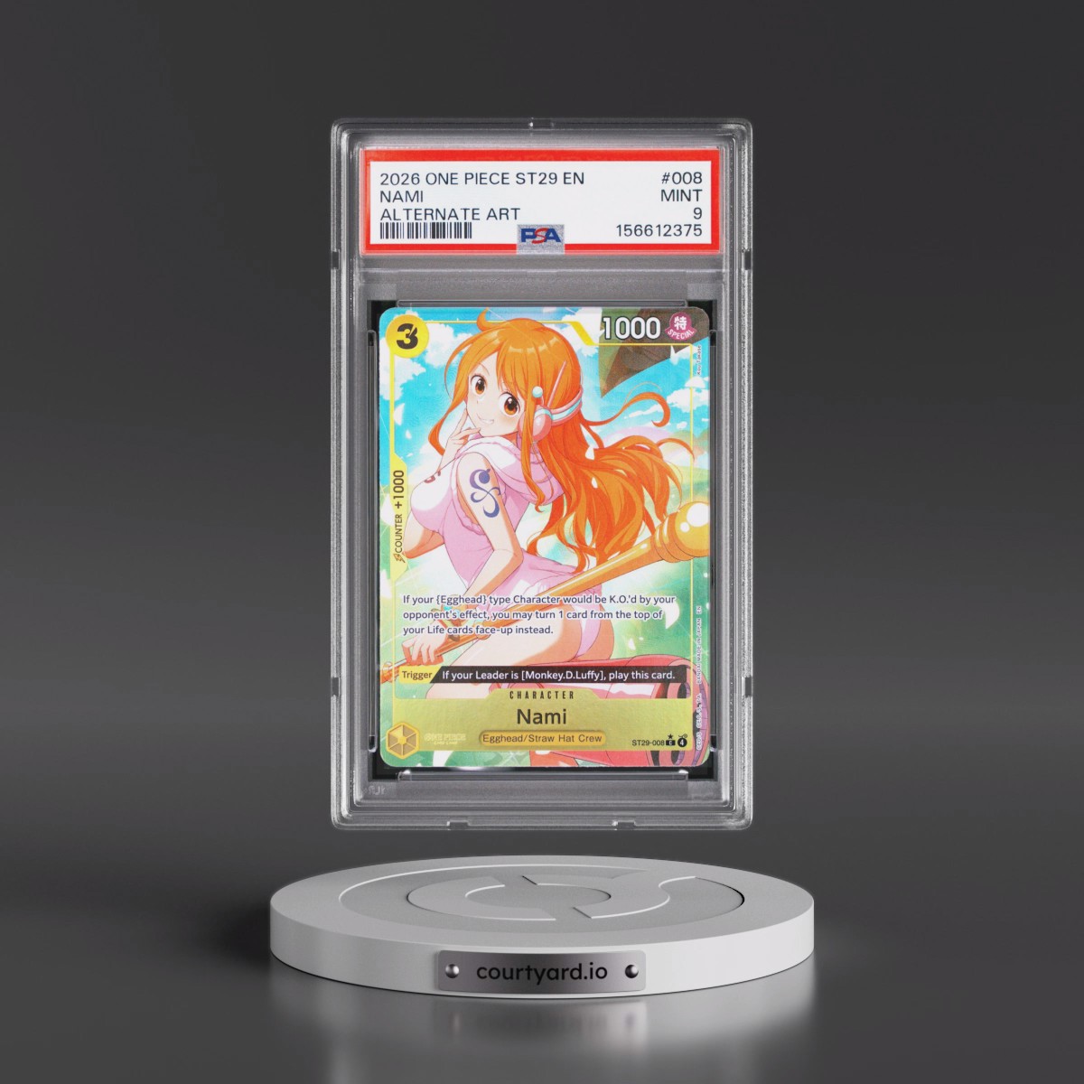 2026 One Piece Starter Deck ST29-Egghead #008 Nami - Alternate Art (PSA 9 MINT)