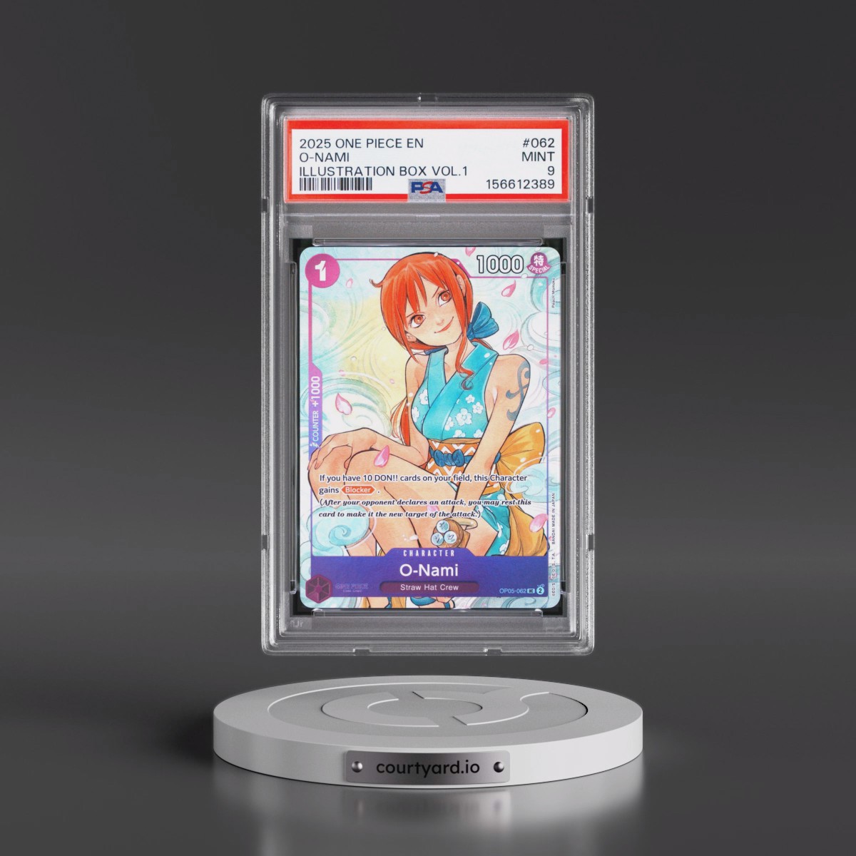 2025 One Piece Promos #062 O-Nami - Illustration Box Vol.1 (PSA 9 MINT)