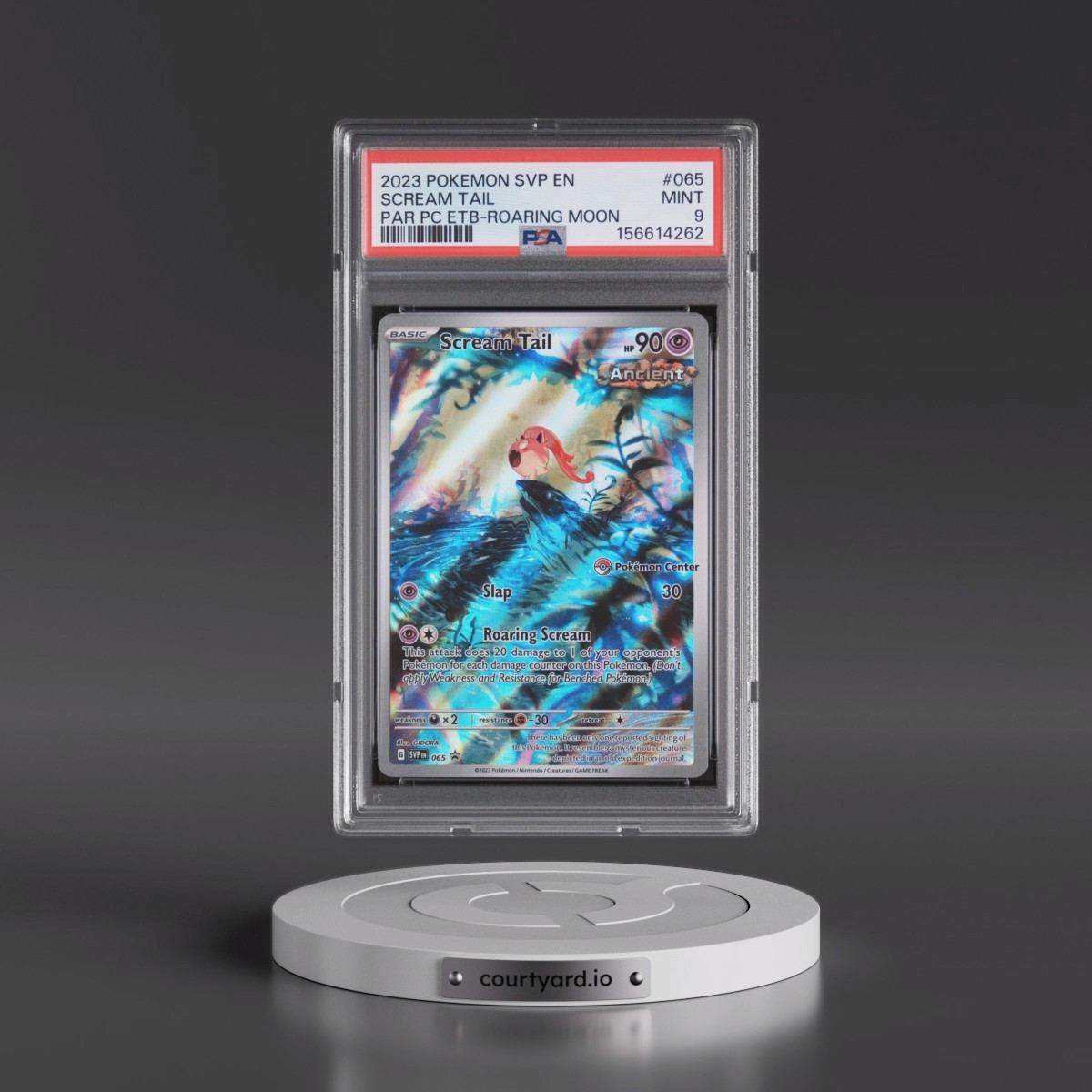 2023 Pokémon Svp EN-SV Black Star Promo #065 Scream Tail - Paradox Rift Pokemon Center Elite Trainer Box-Roaring Moon (PSA 9 MINT)