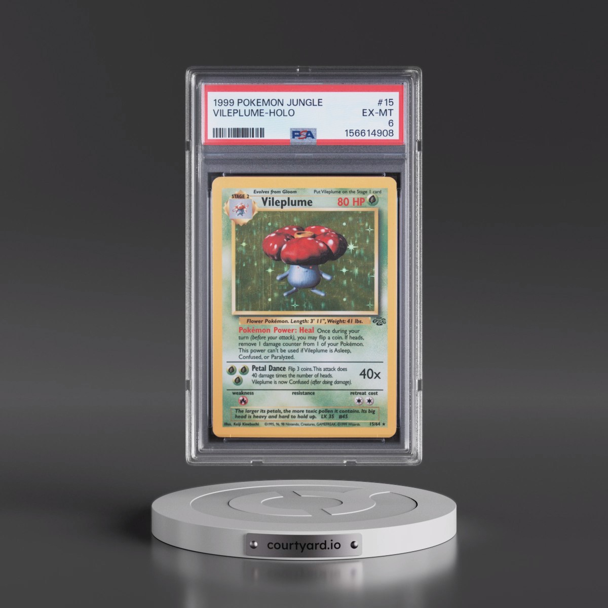 1999 Pokémon Jungle #15 Vileplume - Holo (PSA 6 EX-MT)