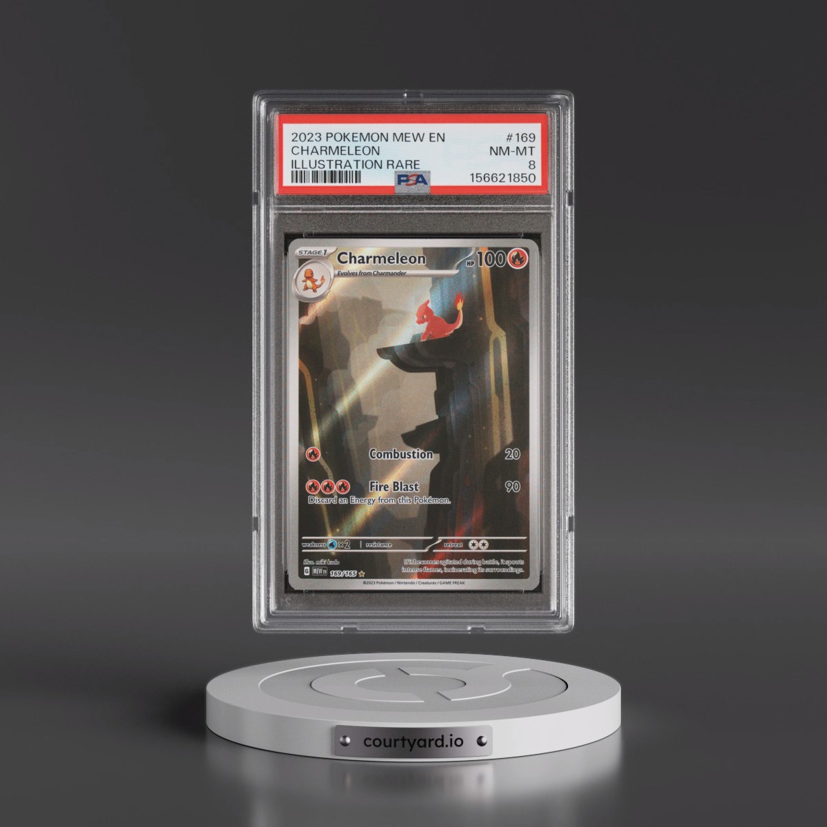 2023 Pokémon Mew EN-151 #169 Charmeleon - Illustration Rare (PSA 8 NM-MT)