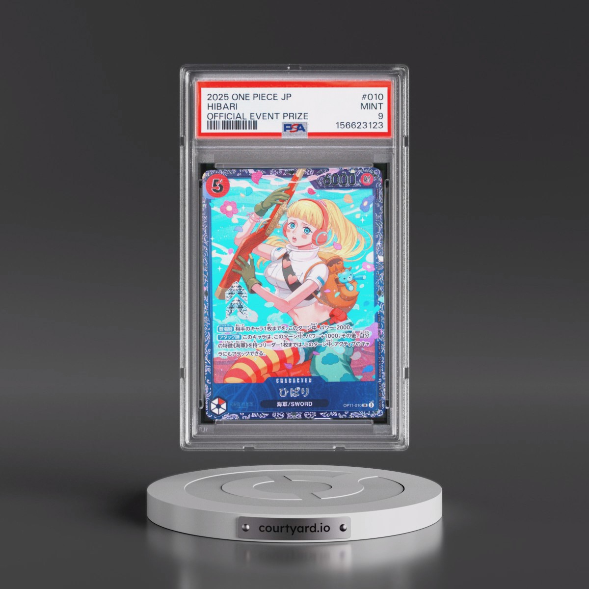 2025 One Piece Japanese Promos Hibari - Official Event Prize #010 PSA 9