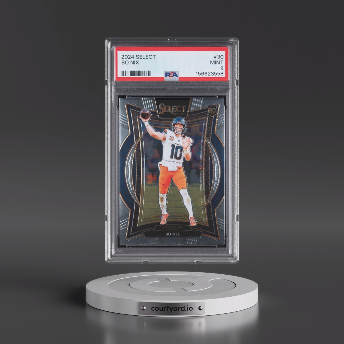 2024 Panini Select #30 Bo Nix (PSA 9 MINT)