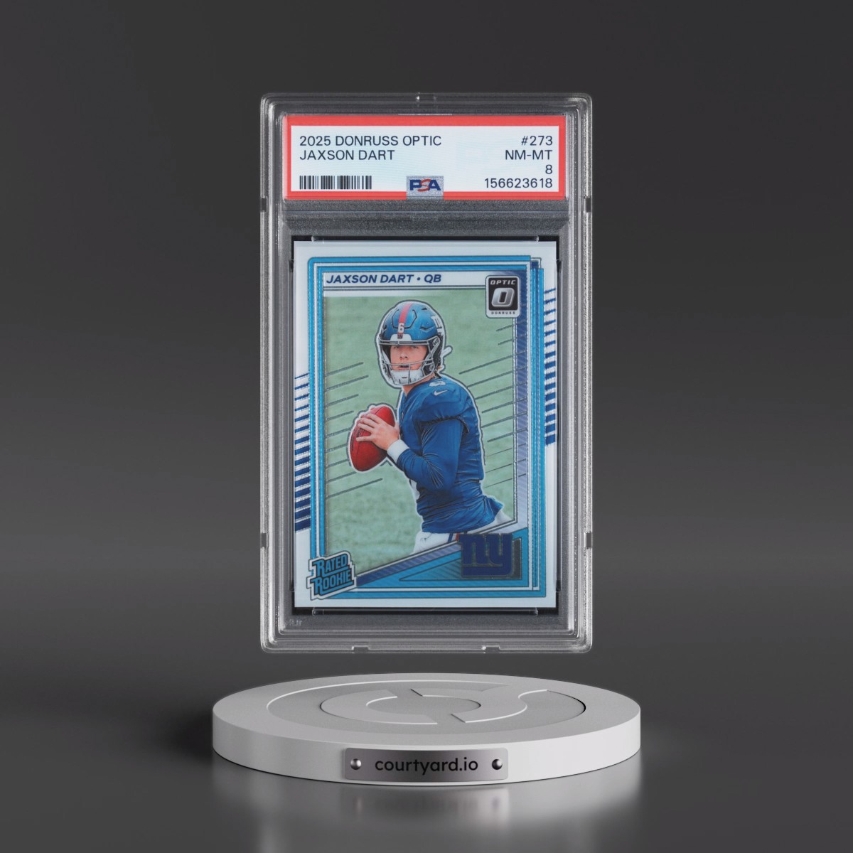 2025 Panini Donruss Optic #273 Jaxson Dart (PSA 8 NM-MT)
