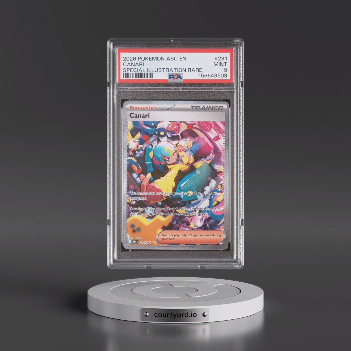 2026 Pokémon Asc EN-Ascended Heroes #291 Canari - Special Illustration Rare (PSA 9 MINT)