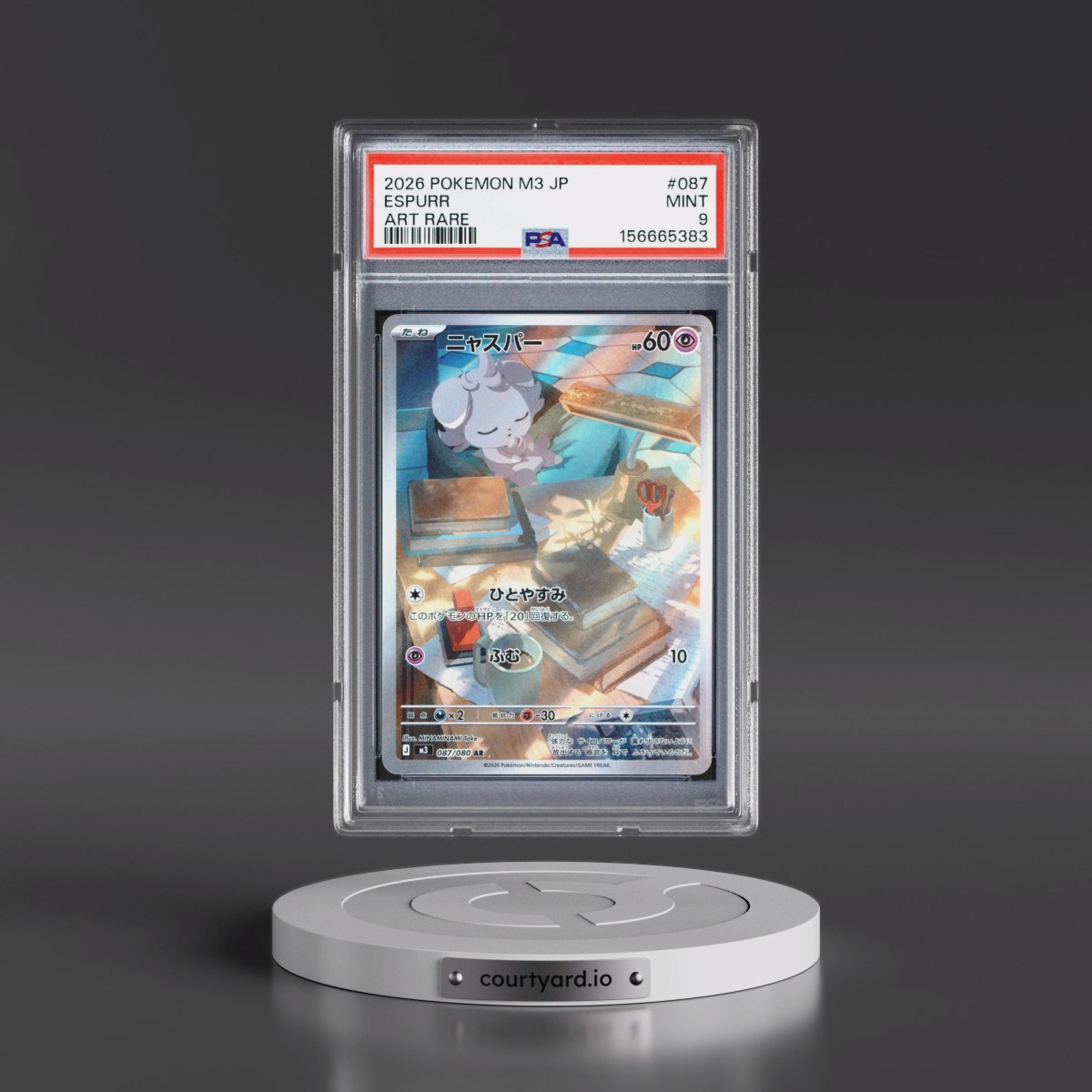 2026 Pokémon M3-Nullifying Zero #087 Espurr - Art Rare (PSA 9 MINT)