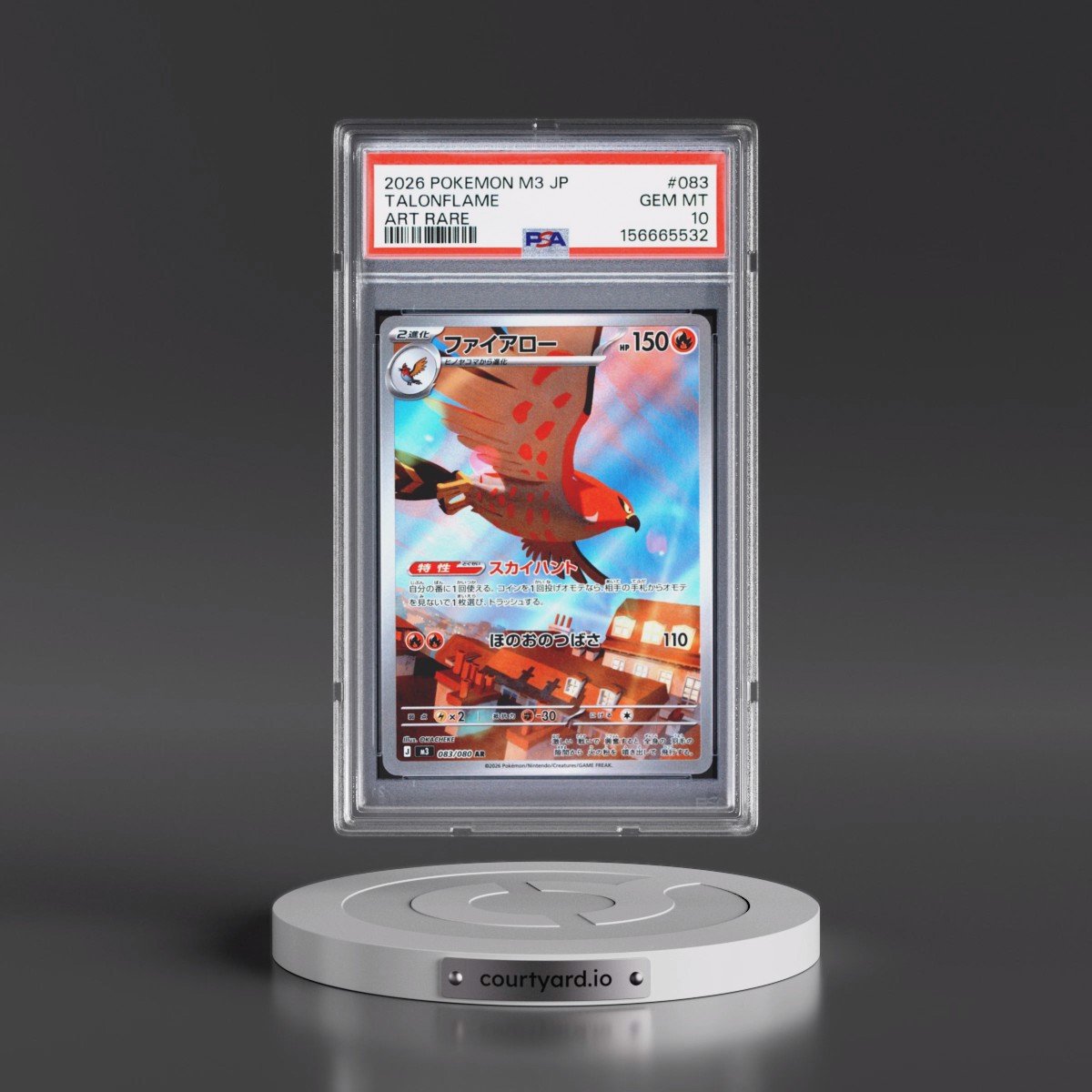 2026 Pokémon M3-Nullifying Zero #083 Talonflame - Art Rare (PSA 10 GEM MINT)