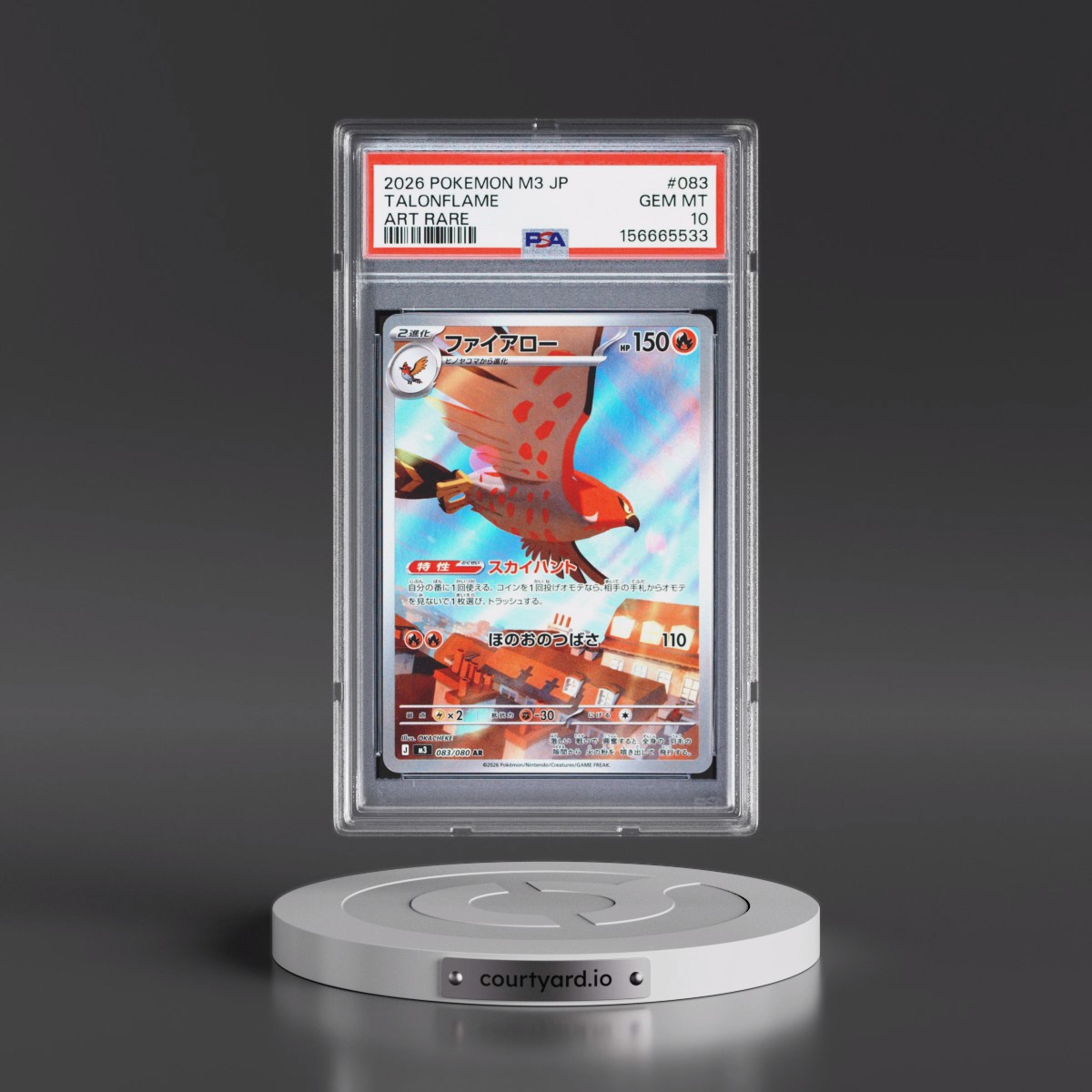 2026 Pokémon M3-Nullifying Zero #083 Talonflame - Art Rare (PSA 10 GEM MINT)