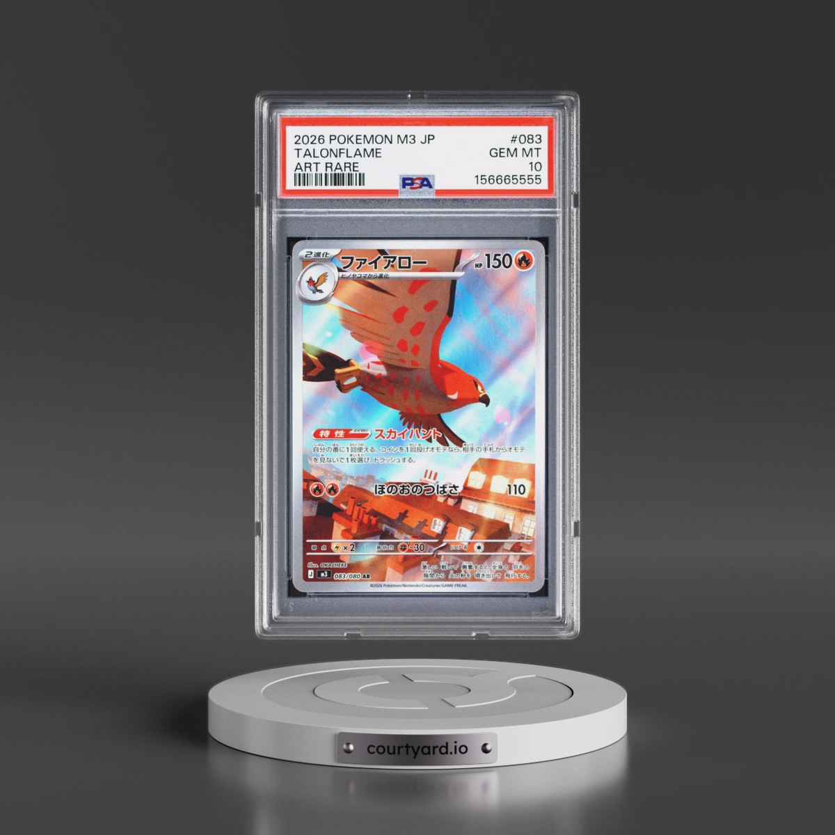 2026 Pokémon M3-Nullifying Zero #083 Talonflame - Art Rare (PSA 10 GEM MINT)