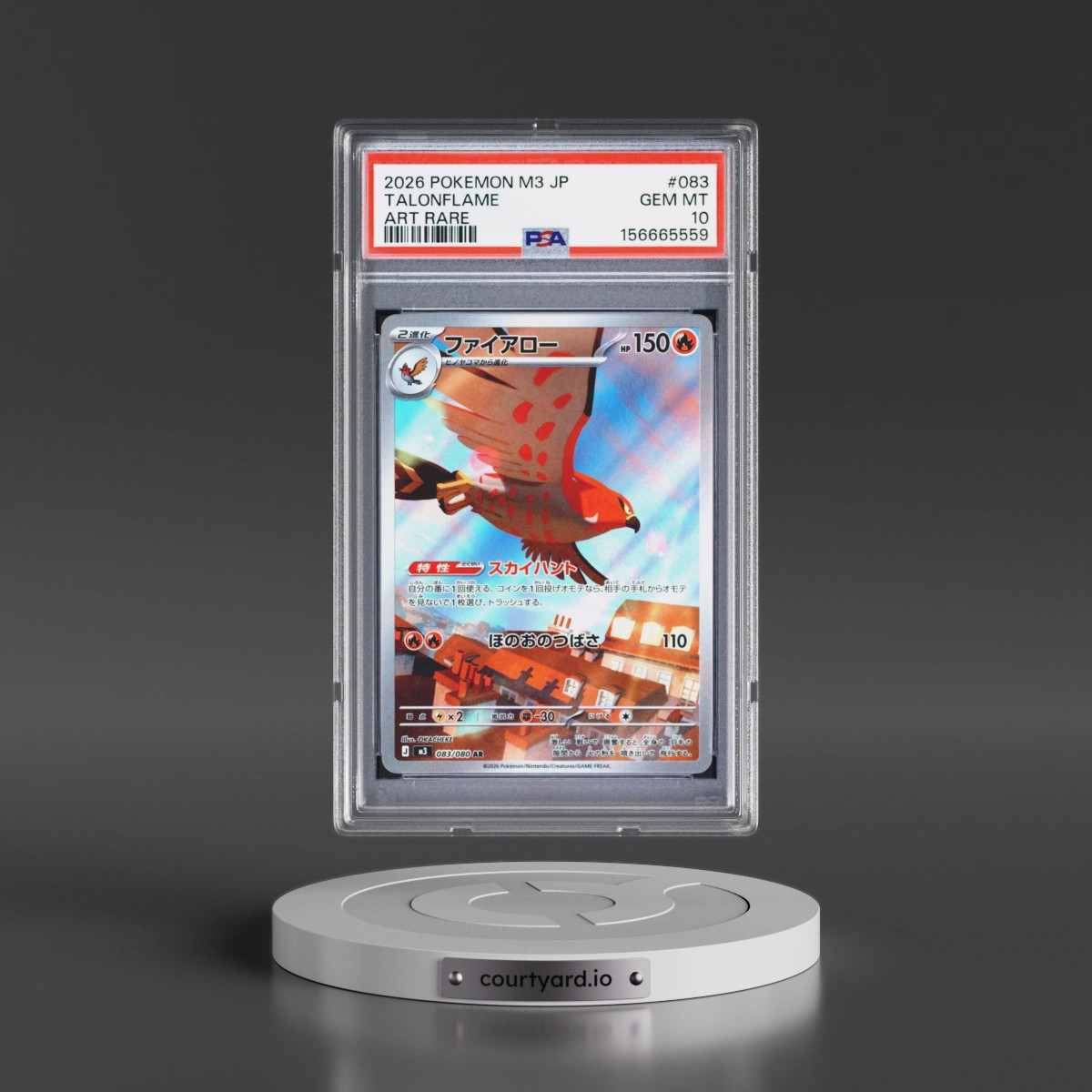 2026 Pokémon M3-Nullifying Zero #083 Talonflame - Art Rare (PSA 10 GEM MINT)