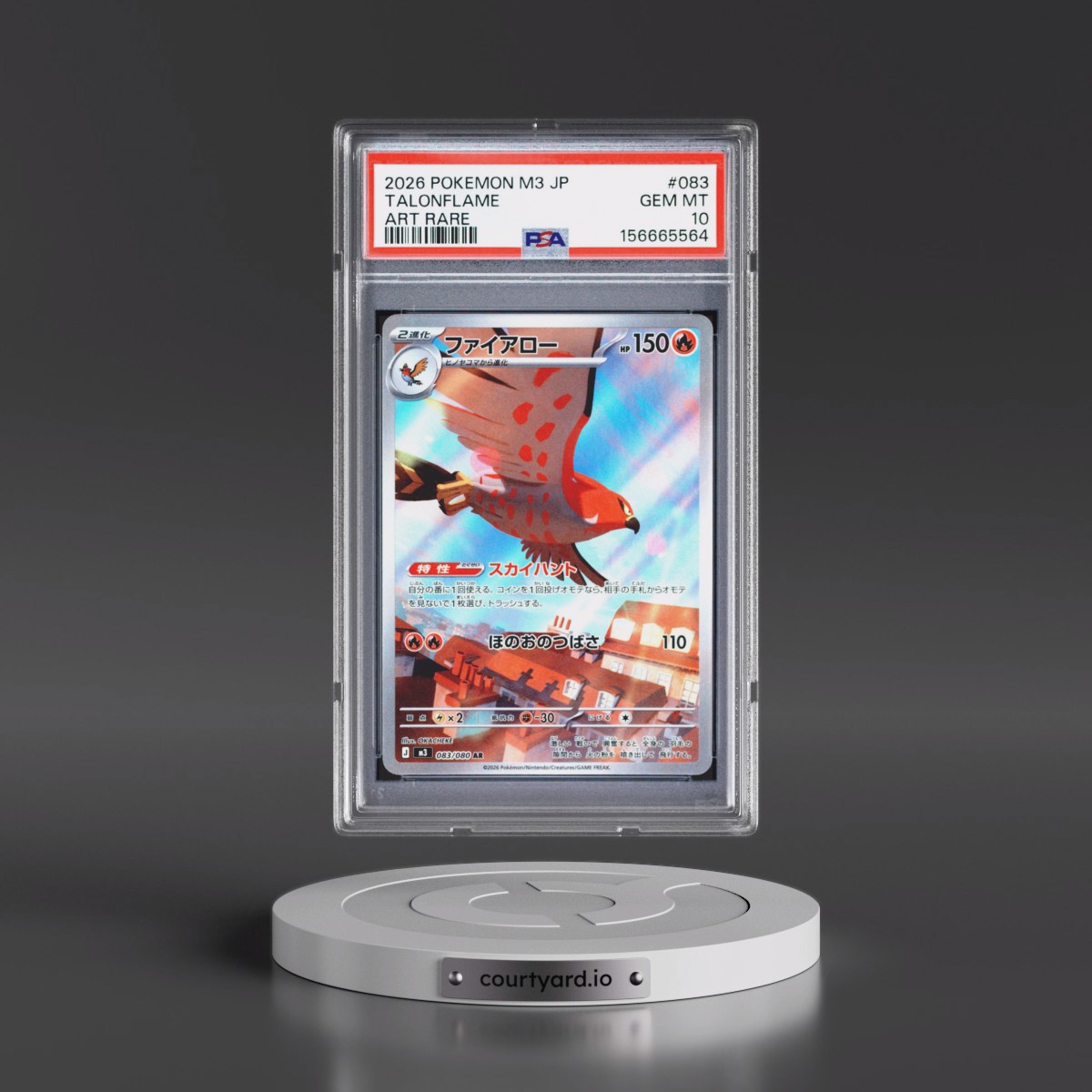 2026 Pokémon M3-Nullifying Zero #083 Talonflame - Art Rare (PSA 10 GEM MINT)