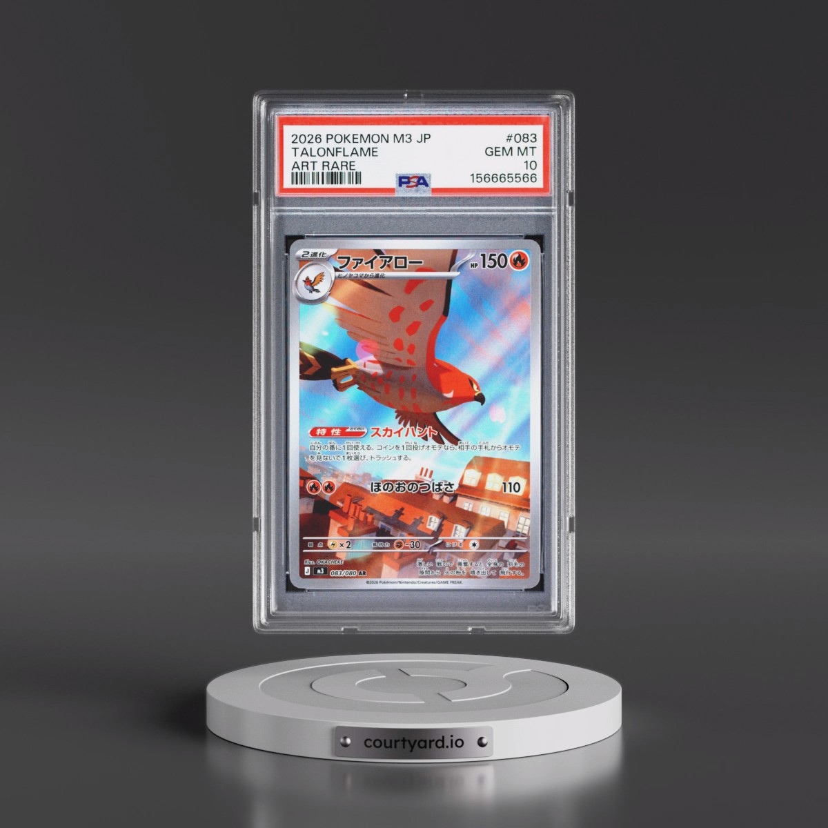 2026 Pokémon M3-Nullifying Zero #083 Talonflame - Art Rare (PSA 10 GEM MINT)