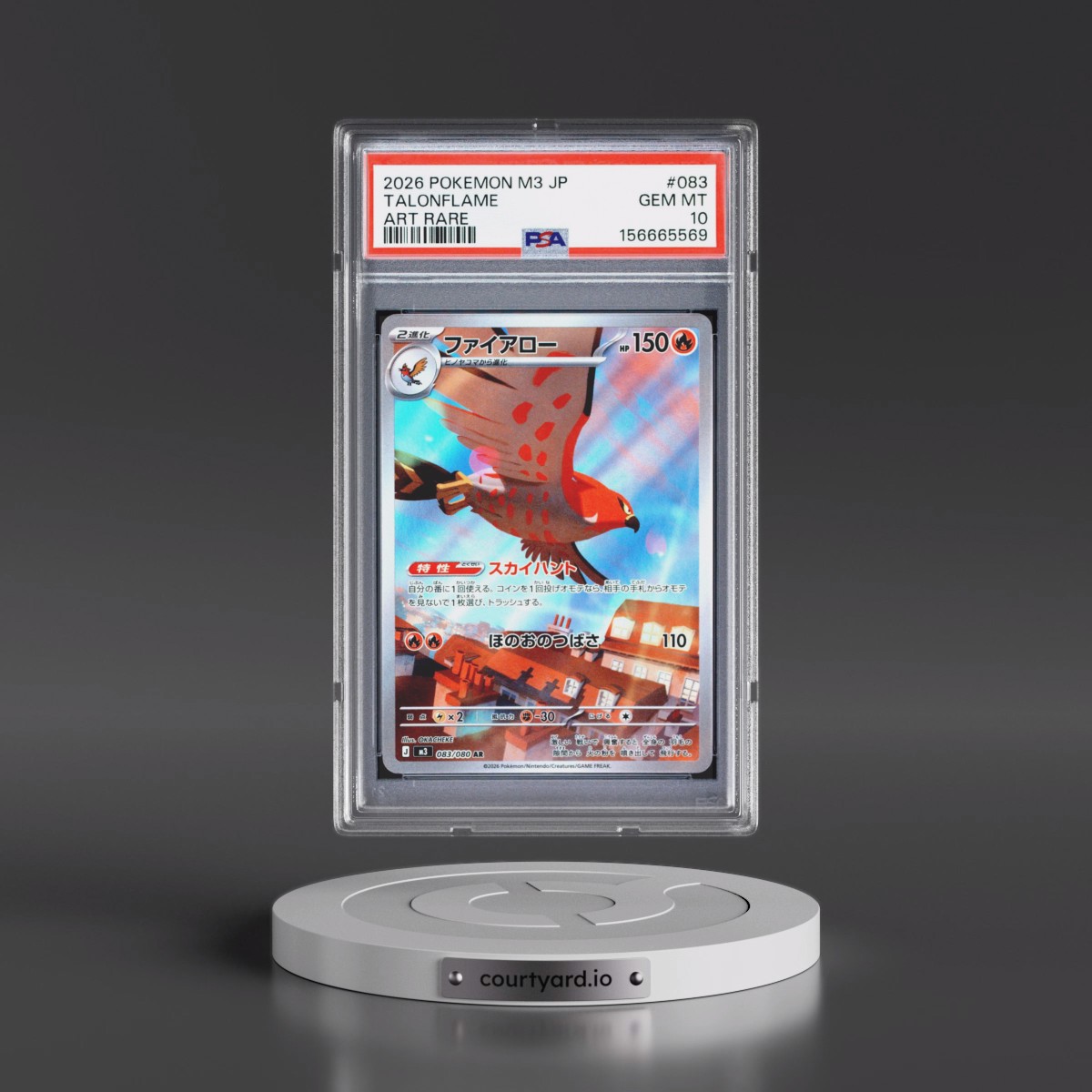 2026 Pokémon M3-Nullifying Zero #083 Talonflame - Art Rare (PSA 10 GEM MINT)