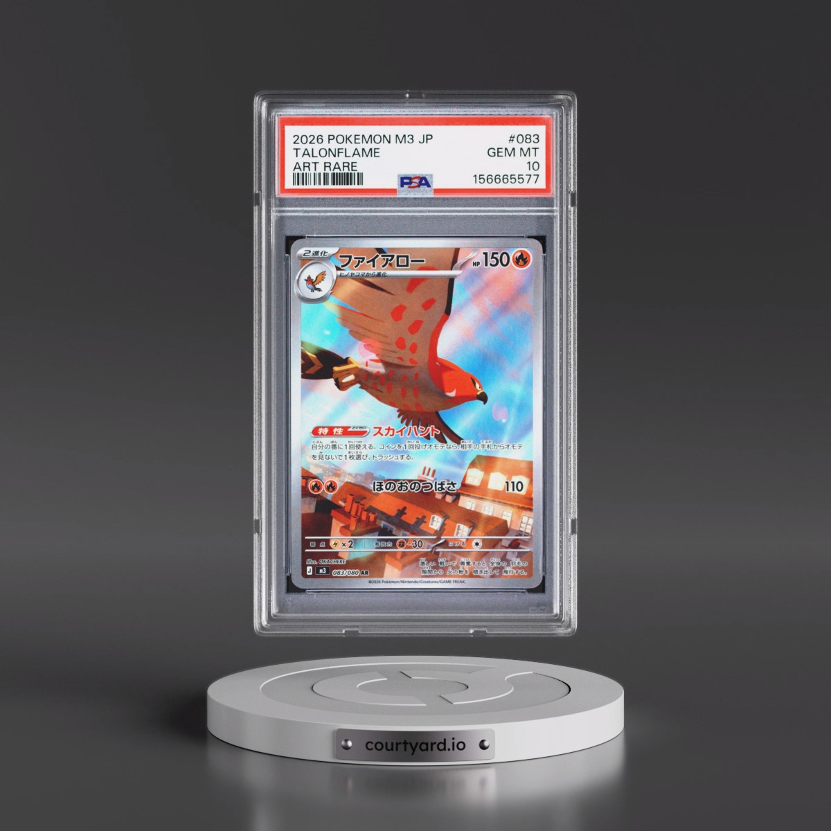 2026 Pokémon M3-Nullifying Zero #083 Talonflame - Art Rare (PSA 10 GEM MINT)
