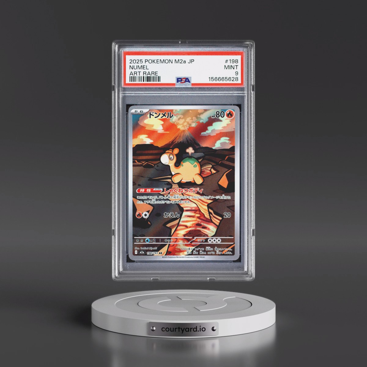 2025 Pokémon M2a-Mega Dream EX #198 Numel - Art Rare (PSA 9 MINT)
