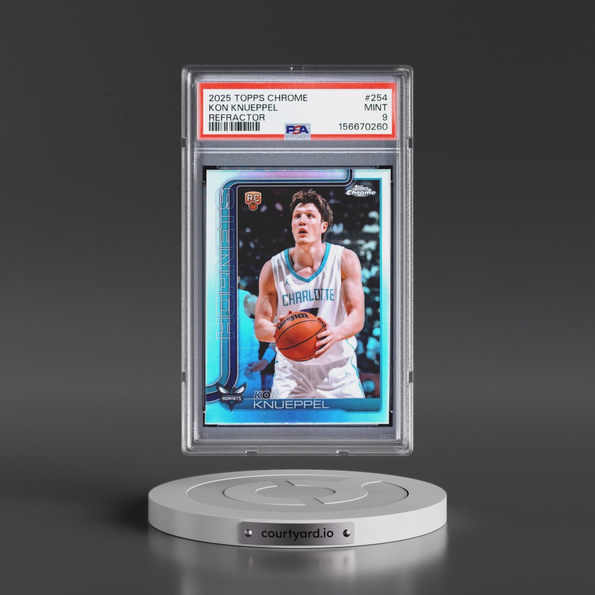2025 Topps Chrome #254 Kon Knueppel - Refractor (PSA 9 MINT)