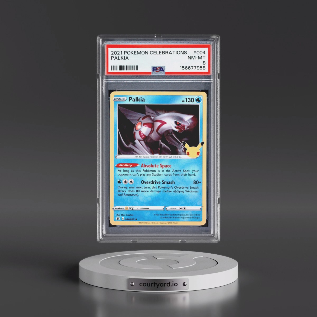 2021 Pokémon Celebrations #004 Palkia (PSA 8 NM-MT)