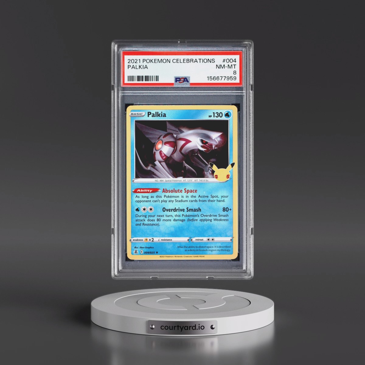 2021 Pokémon Celebrations #004 Palkia (PSA 8 NM-MT)