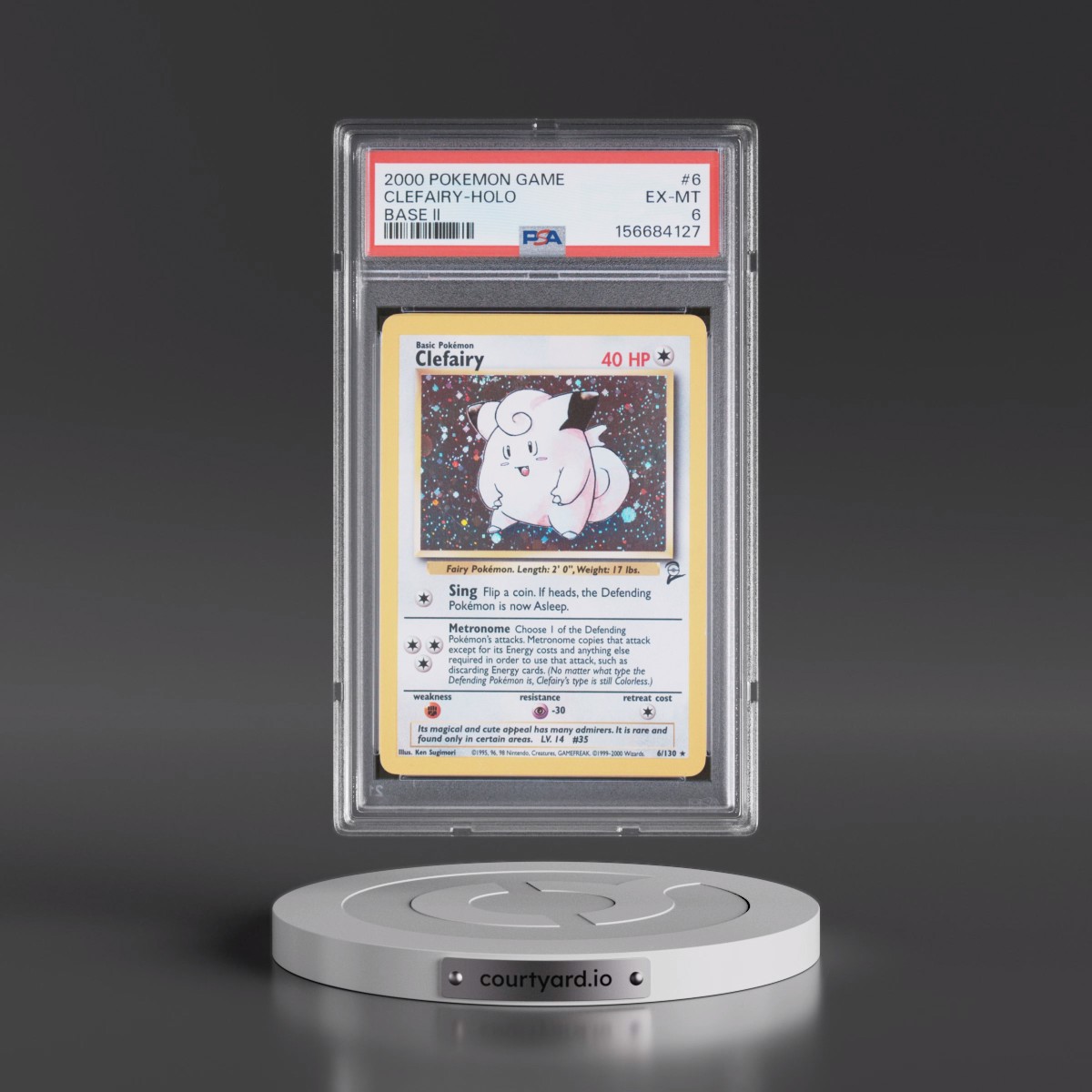 2000 Pokémon Game Base II #6 Clefairy - Holo (PSA 6 EX-MT)