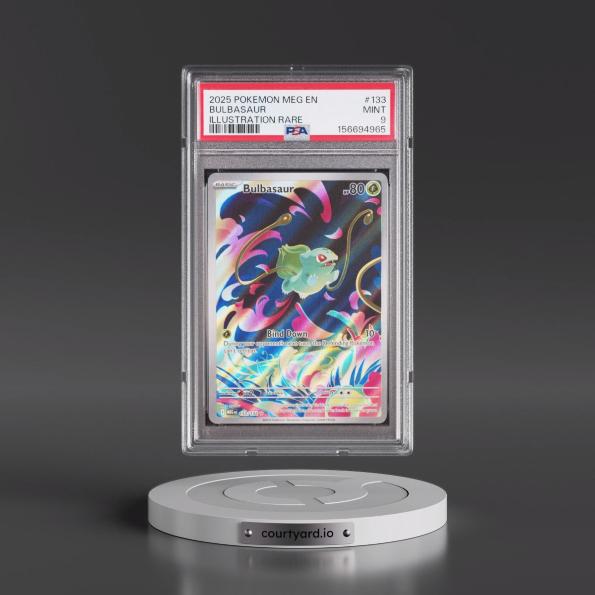 2025 Pokémon Meg EN-Mega Evolution #133 Bulbasaur - Illustration Rare (PSA 9 MINT)