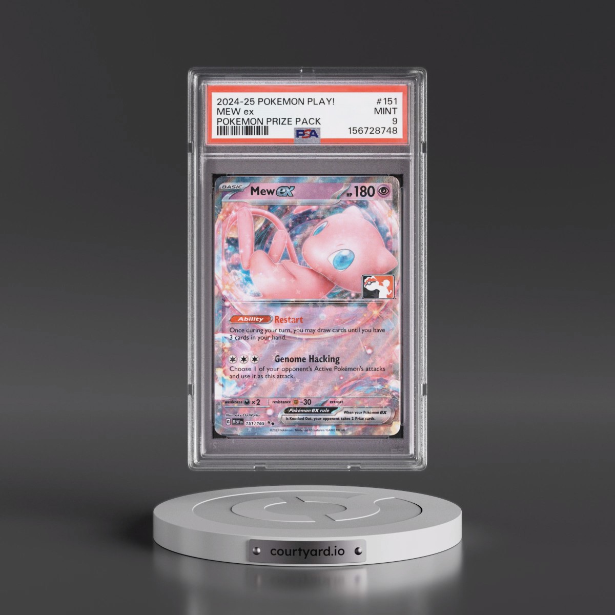 2024-2025 Pokémon Play! Pokémon Prize Pack #151 Mew EX - Holo (PSA 9 MINT)