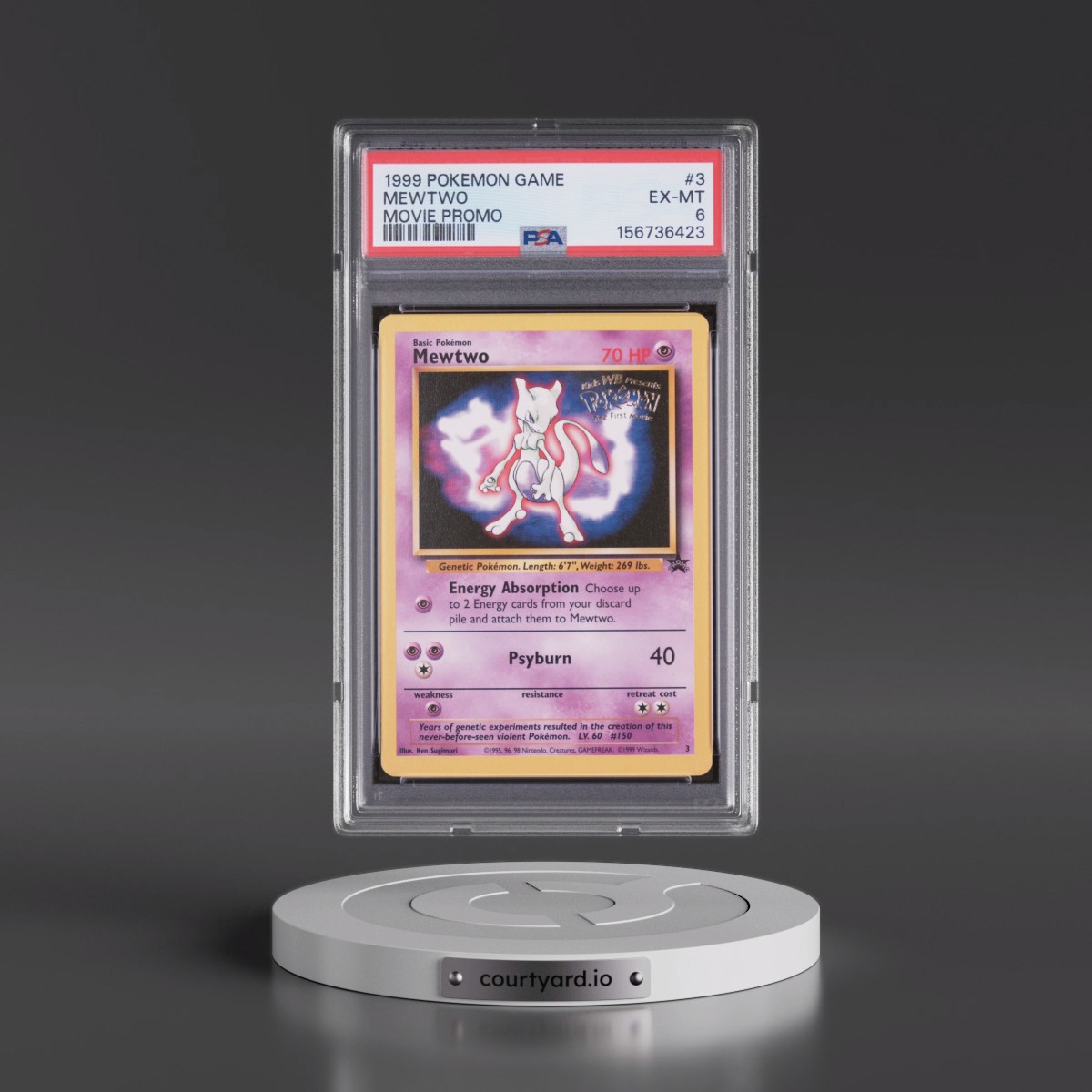 1999 Pokémon Game Movie #3 Mewtwo - Movie Promo (PSA 6 EX-MT)
