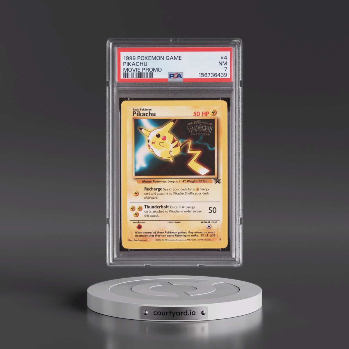 1999 Pokémon Game Movie #4 Pikachu - Movie Promo (PSA 7 NM)
