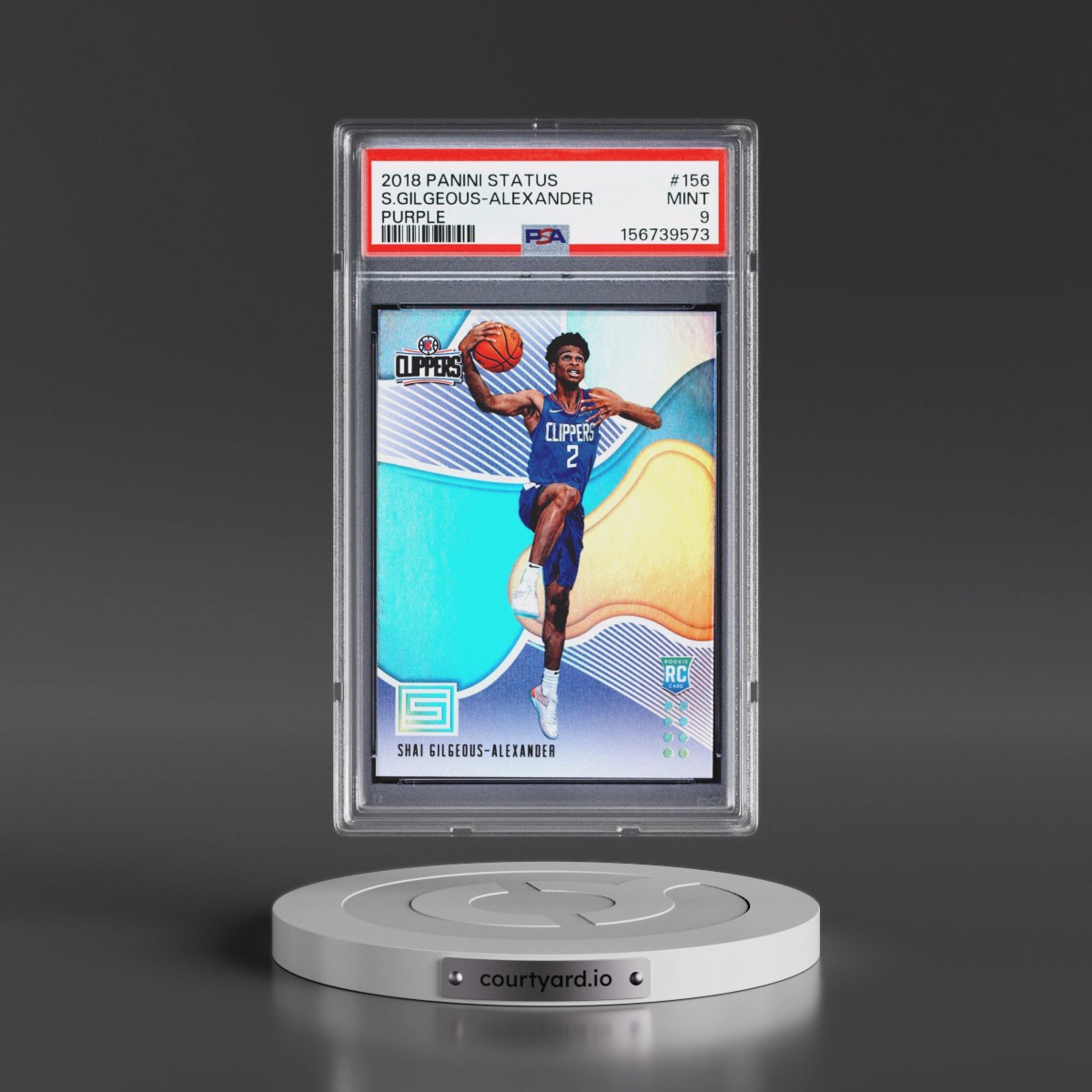 2018 Panini Status #156 Shai Gilgeous-Alexander - Purple (PSA 9 MINT)