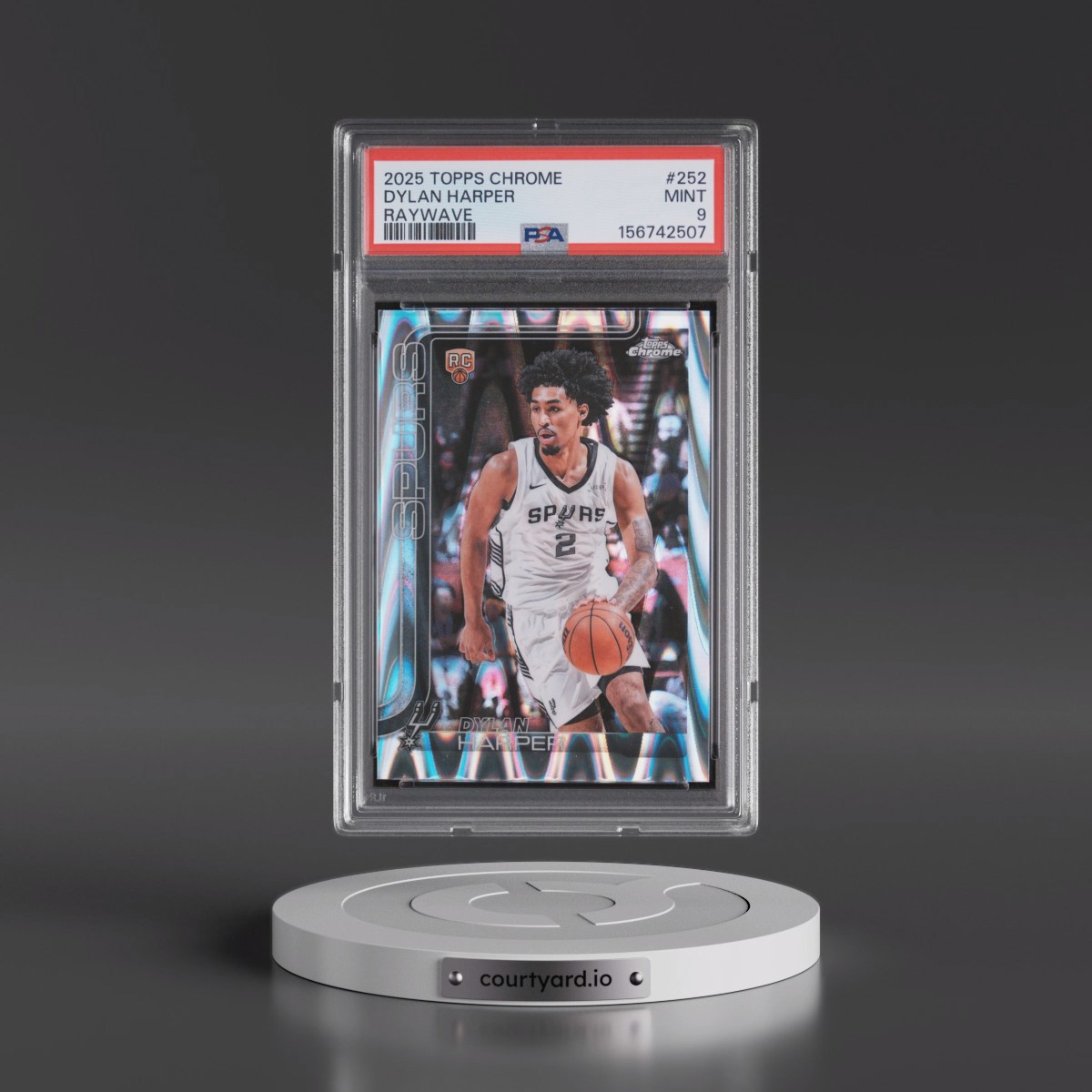 2025 Topps Chrome #252 Dylan Harper - Raywave (PSA 9 MINT)