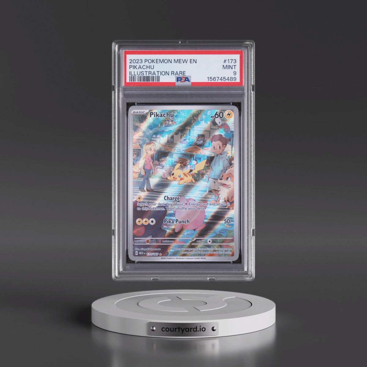 2023 Pokémon Mew EN-151 #173 Pikachu - Illustration Rare (PSA 9 MINT)