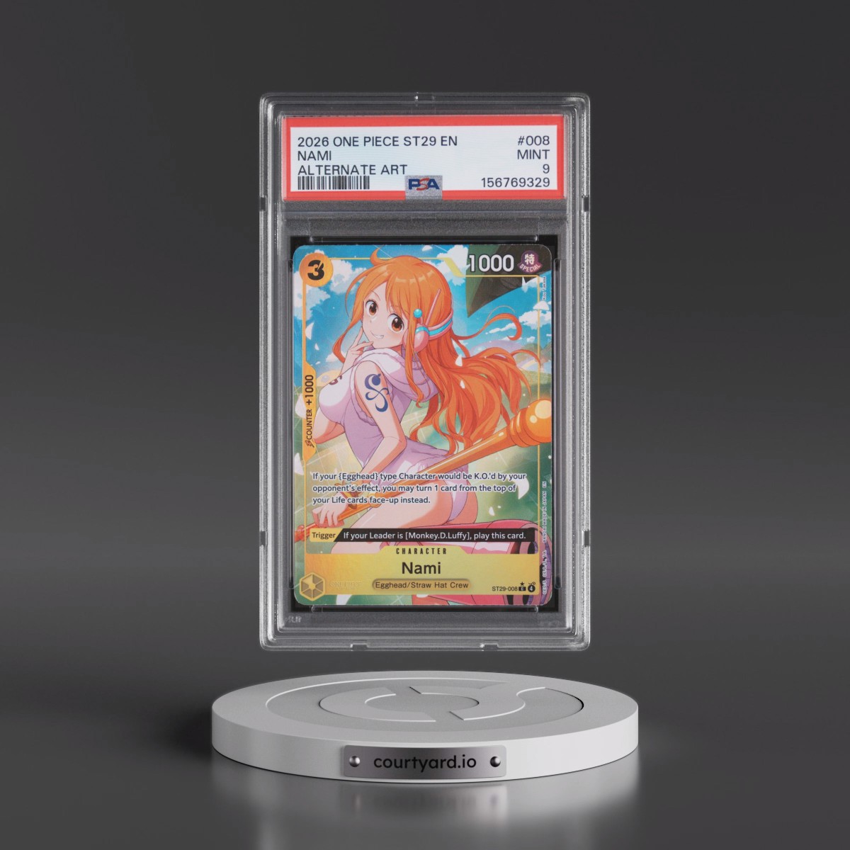 2026 One Piece Starter Deck ST29-Egghead #008 Nami - Alternate Art (PSA 9 MINT)