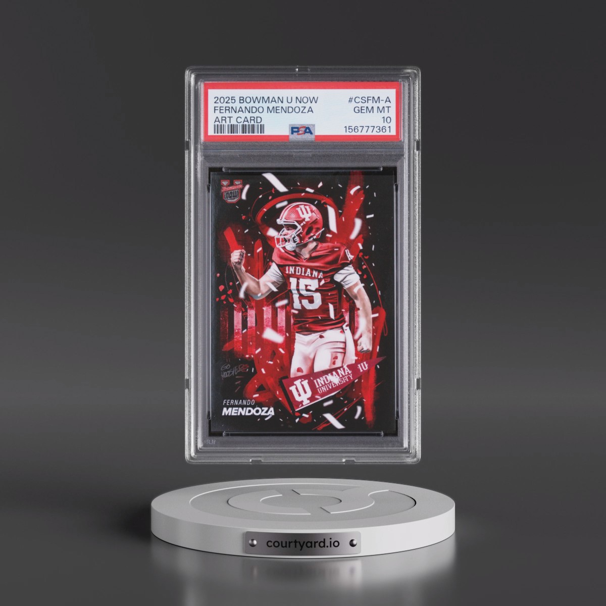 2025 Bowman U Now Art Card #CSFM-A Fernando Mendoza (PSA 10 GEM MINT)
