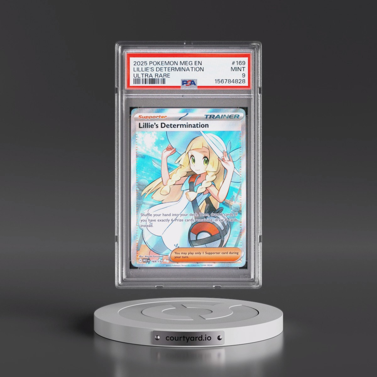 2025 Pokémon Meg EN-Mega Evolution #169 Lillie's Determination - Ultra Rare (PSA 9 MINT)