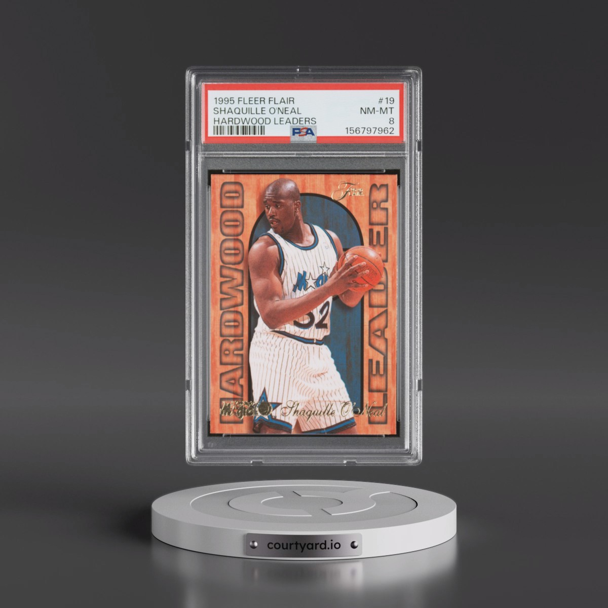 1995 Fleer Flair Hardwood Leaders #19 Shaquille O'Neal (PSA 8 NM-MT)