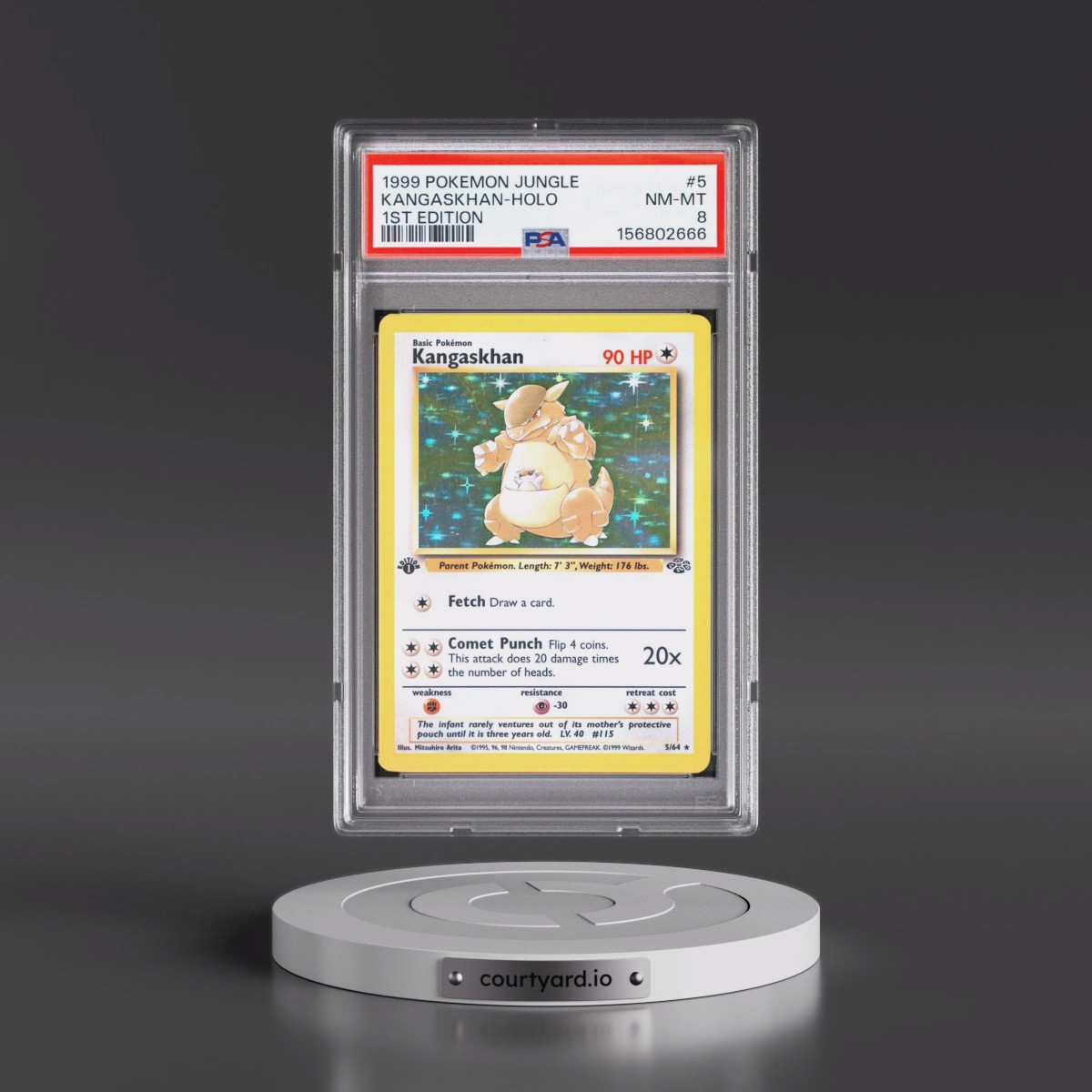 1999 Pokémon Jungle #5 Kangaskhan - 1st Edition Holo (PSA 8 NM-MT)