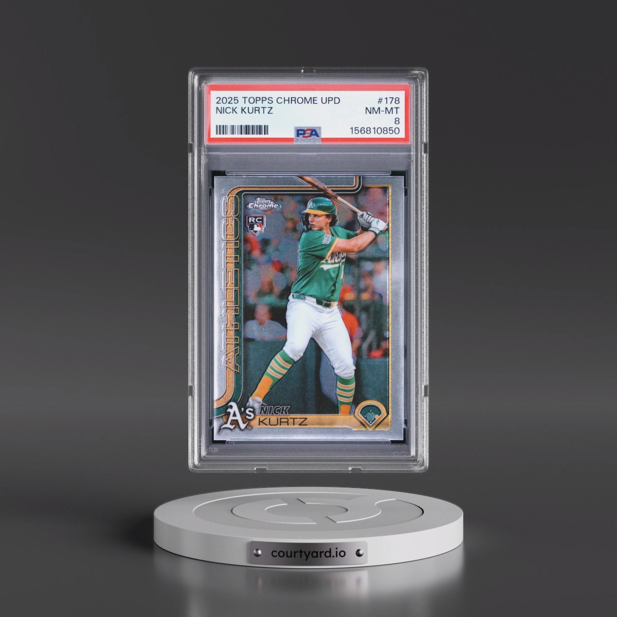 2025 Topps Chrome Update #178 Nick Kurtz (PSA 8 NM-MT)