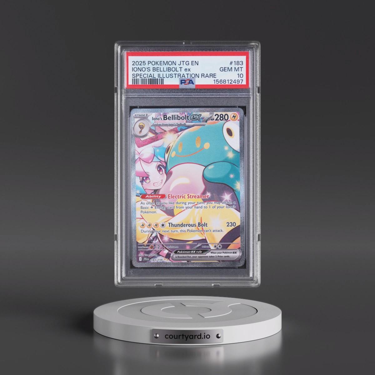 2025 Pokémon Jtg EN-Journey Together #183 Iono's Bellibolt EX - Holo Special Illustration Rare (PSA 10 GEM MINT)