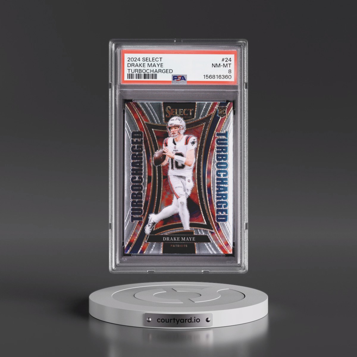2024 Panini Select Turbocharged #24 Drake Maye (PSA 8 NM-MT)