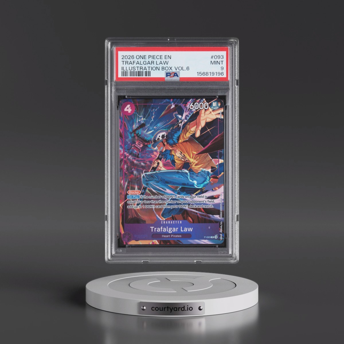 2026 One Piece Promos #093 Trafalgar Law - Illustration Box Vol.6 (PSA 9 MINT)