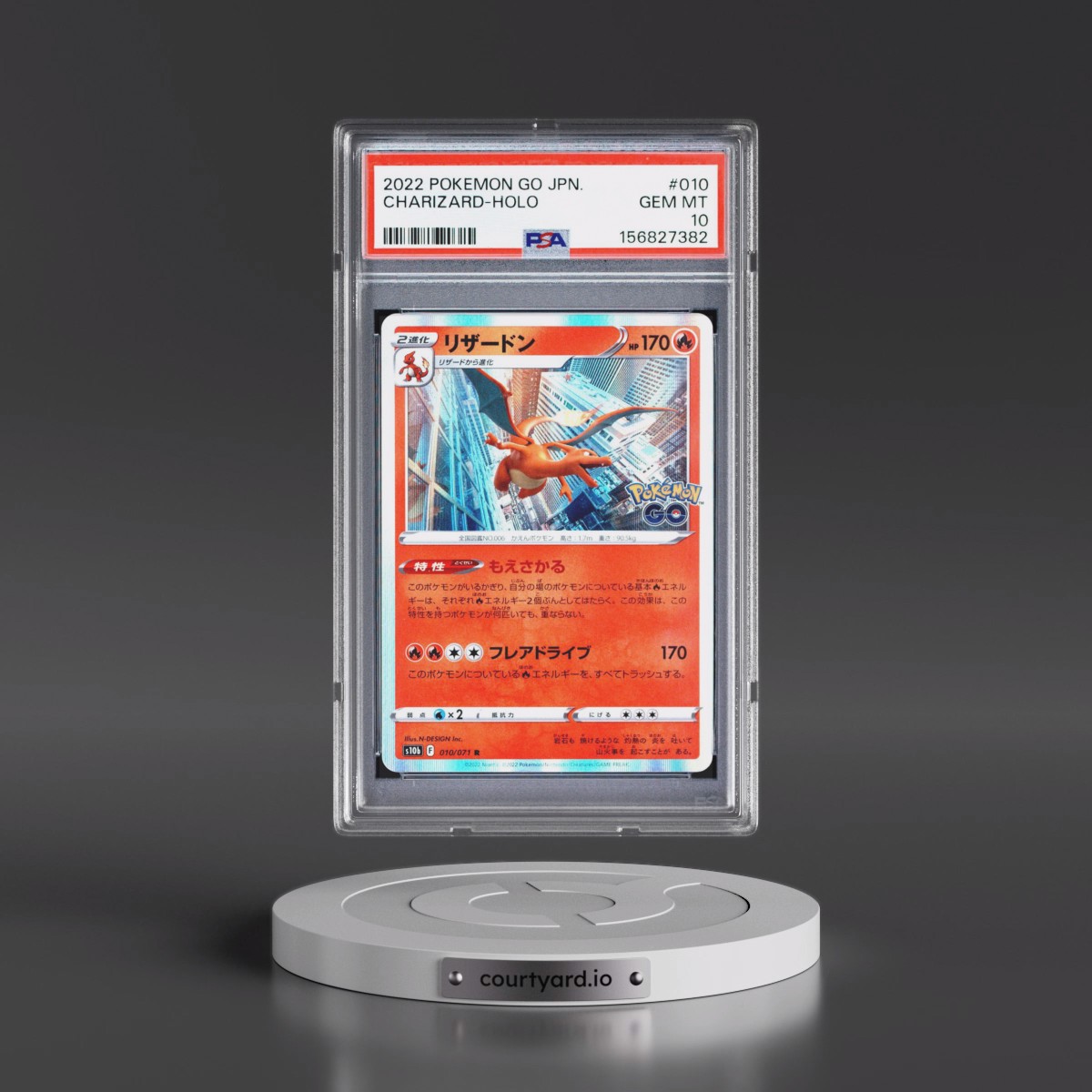 2022 Pokémon Go #010 Charizard - Holo (PSA 10 GEM MINT)