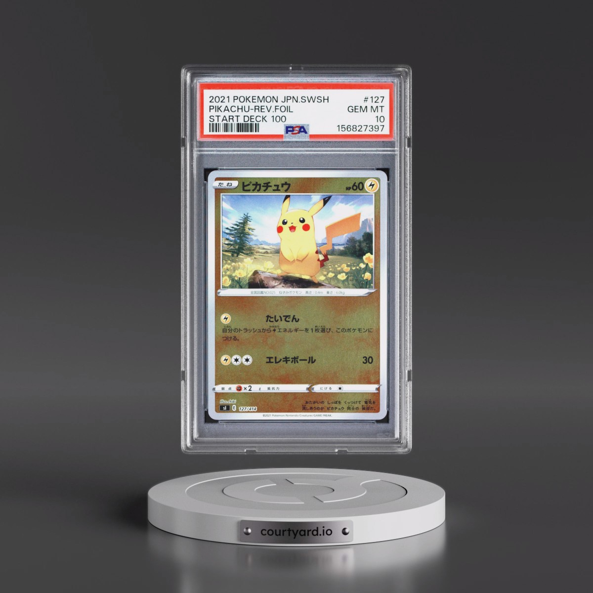 2021 Pokémon Sword & Shield Start Deck 100 #127 Pikachu - Reverse Foil (PSA 10 GEM MINT)
