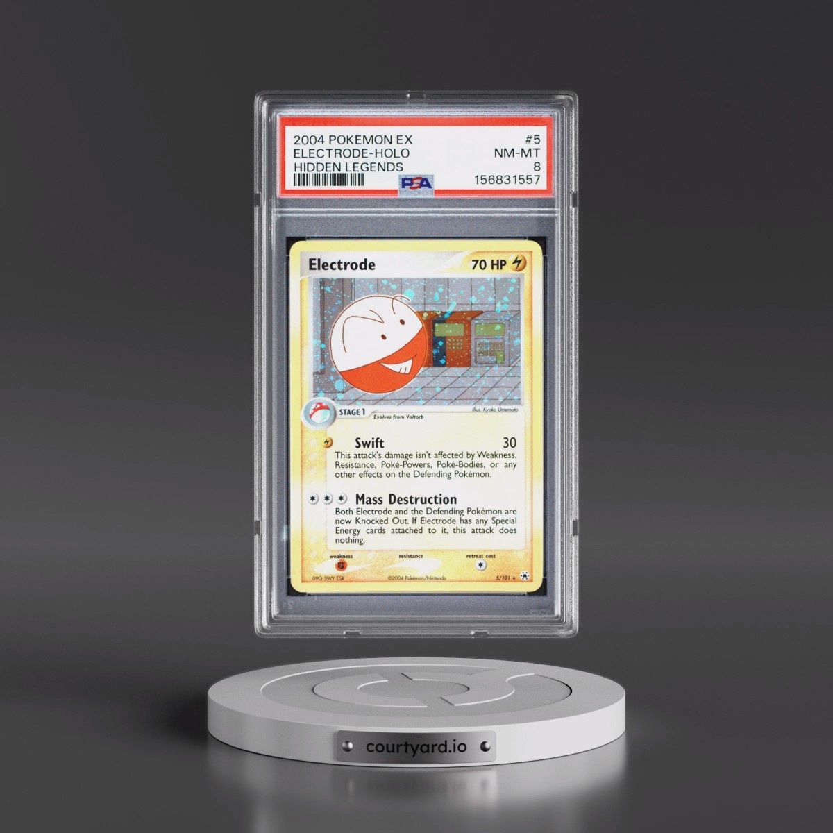 2004 Pokémon EX Hidden Legends #5 Electrode - Holo (PSA 8 NM-MT)