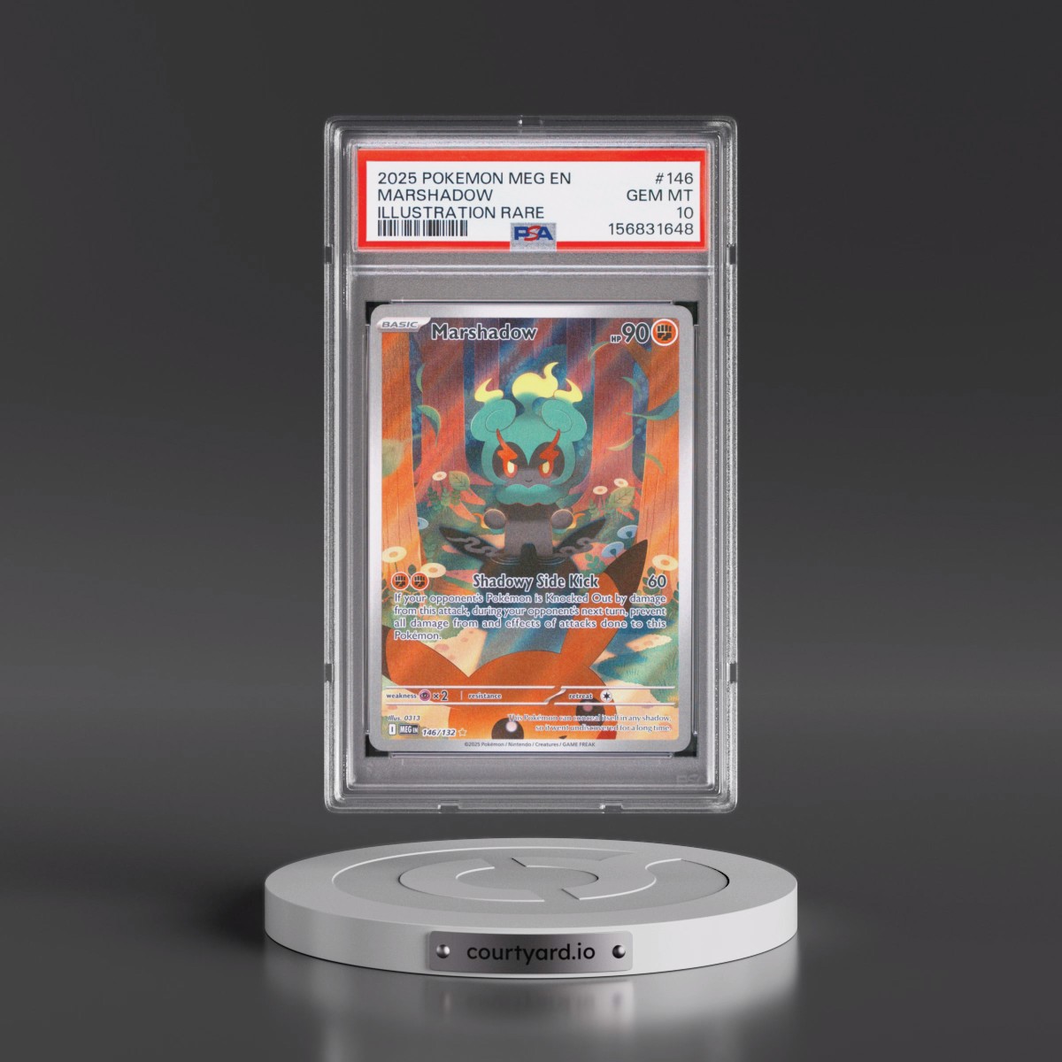2025 Pokémon Meg EN-Mega Evolution #146 Marshadow - Illustration Rare (PSA 10 GEM MINT)