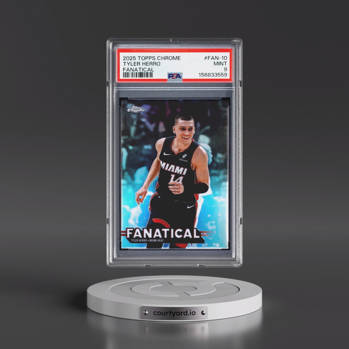 2025 Topps Chrome Fanatical #FAN-10 Tyler Herro (PSA 9 MINT)