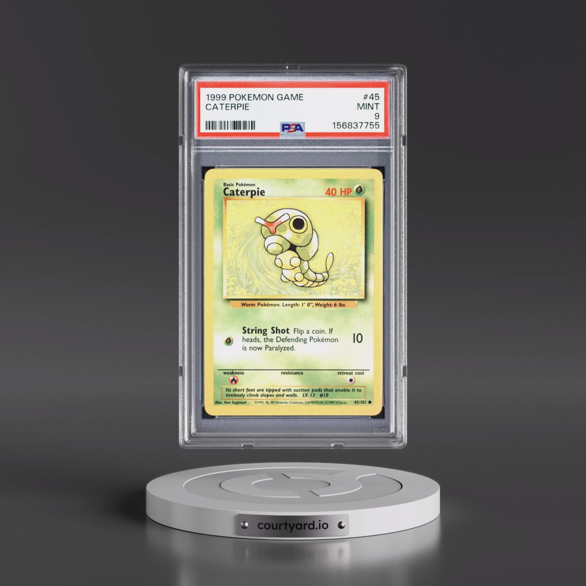 1999 Pokémon Game #45 Caterpie (PSA 9 MINT)