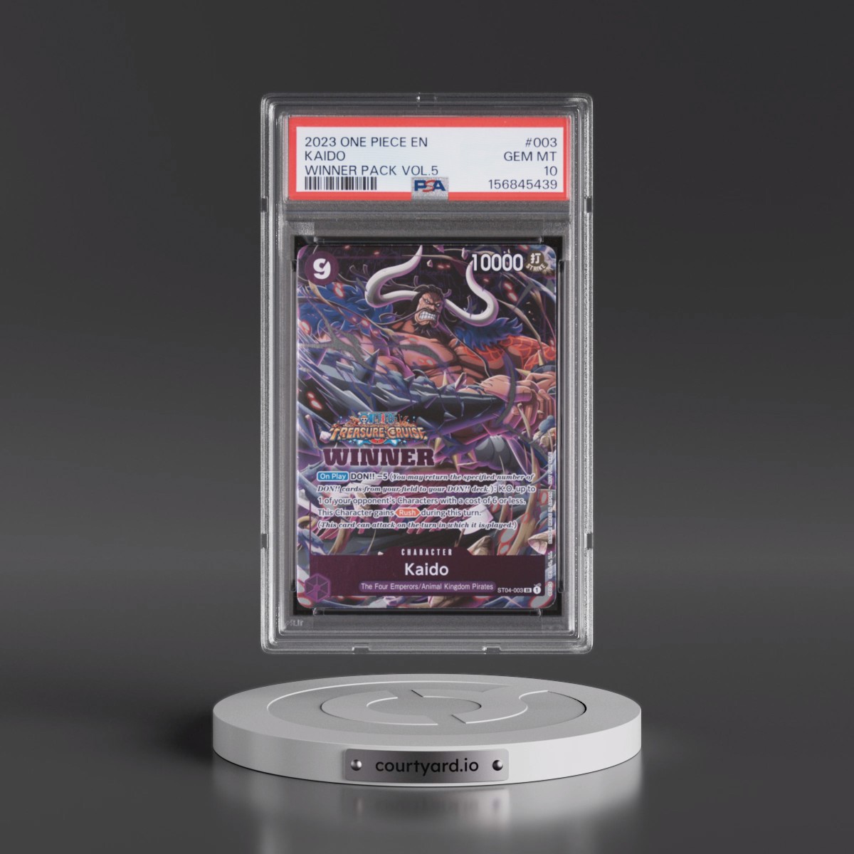 2023 One Piece Promos Kaido - Winner Pack Vol.5 #003 PSA 10
