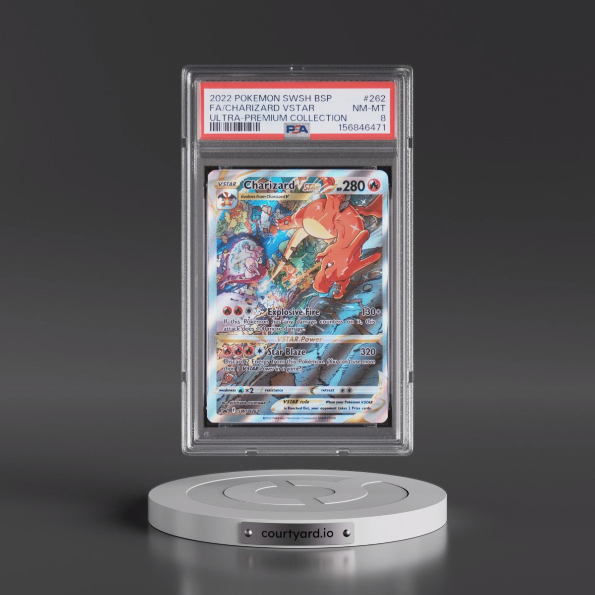 2022 Pokémon Swsh Black Star Promo #262 Charizard Vstar - Full Art Sword & Shield Ultra-Premium Collection-Charizard (PSA 8 NM-MT)