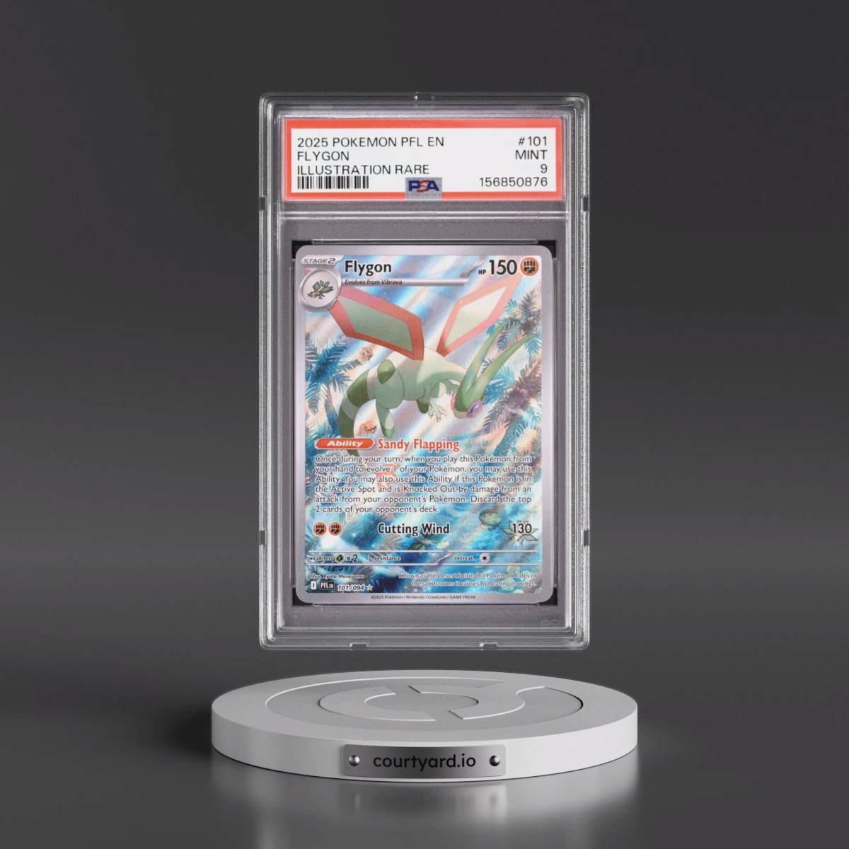 2025 Pokémon Pfl EN-Phantasmal Flames #101 Flygon - Illustration Rare (PSA 9 MINT)