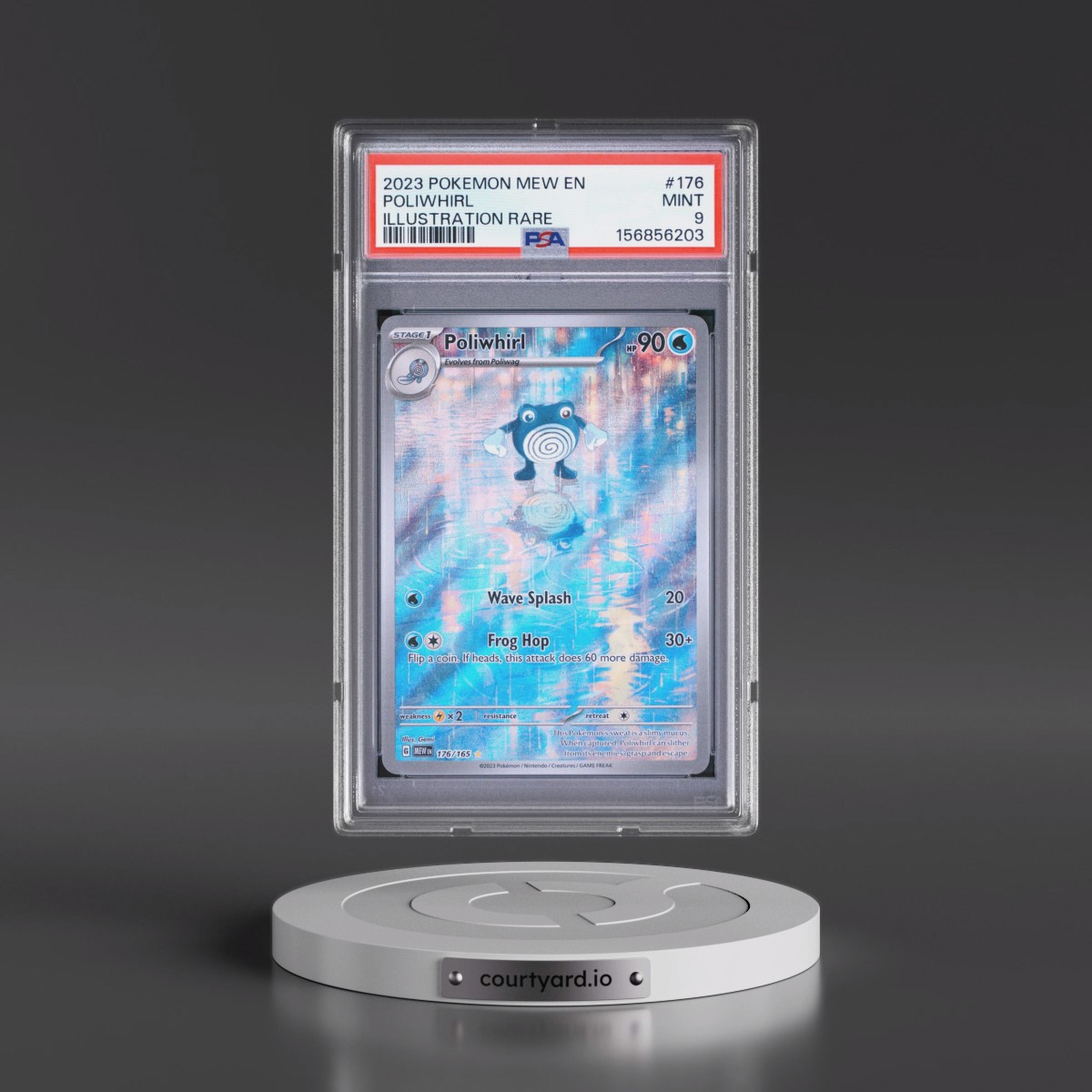 2023 Pokémon Mew EN-151 #176 Poliwhirl - Illustration Rare (PSA 9 MINT)